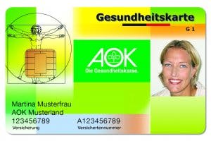 Elektronische Gesundheitskarte (eGK) der AOK