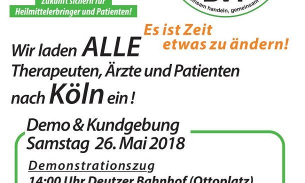 Therapeuten demonstrieren am 26. Mai in Köln