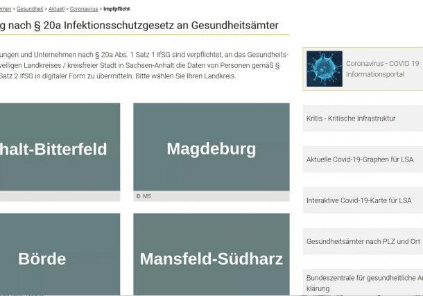 Sachsen-Anhalt schaltet Meldeportal zur einrichtungsbezogenen Impfpflicht frei