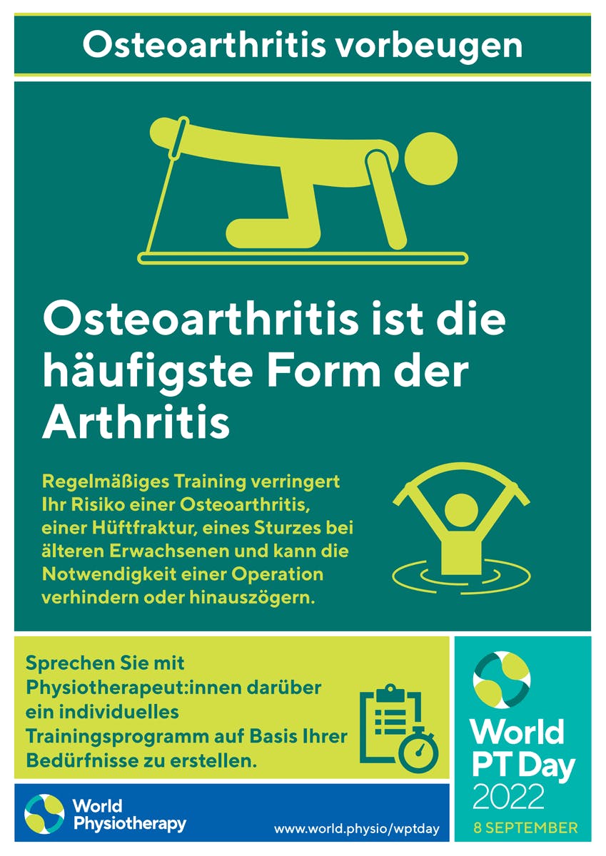 Welttag der Physiotherapie 2022 im Zeichen von Osteoarthritis
