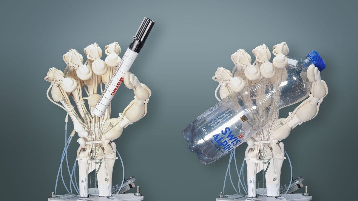 ETH: Roboter-Hand mit Knochen, Bändern und Sehnen aus 3D-Drucker